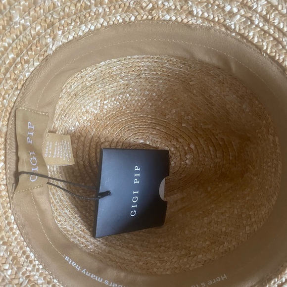 GIGI PIP Tan and Beige Wide-Brimmed Straw Hat - Picture 8 of 11